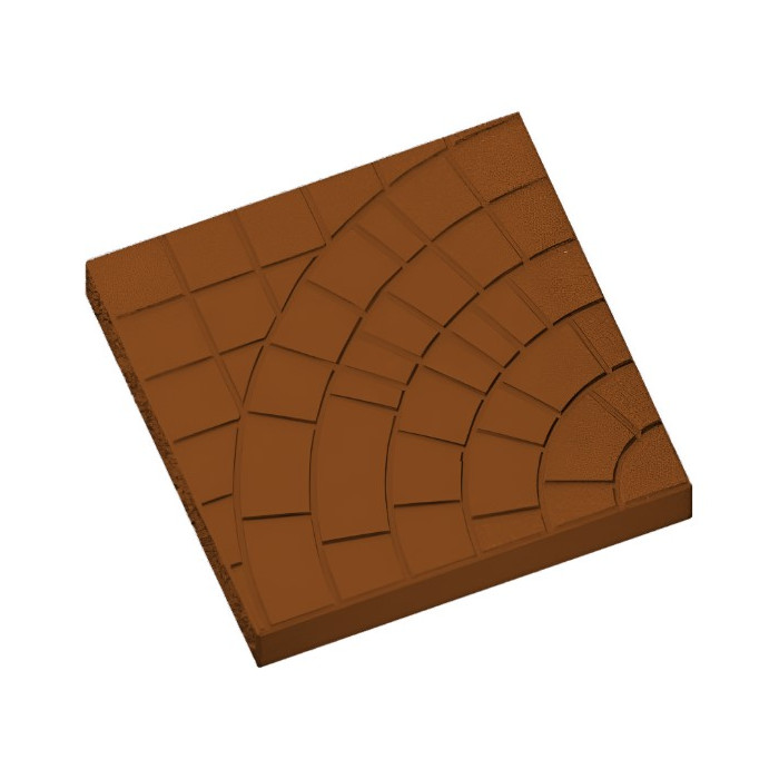 Квадратная тротуарная плитка 500х500х40 солнышко Коричневый