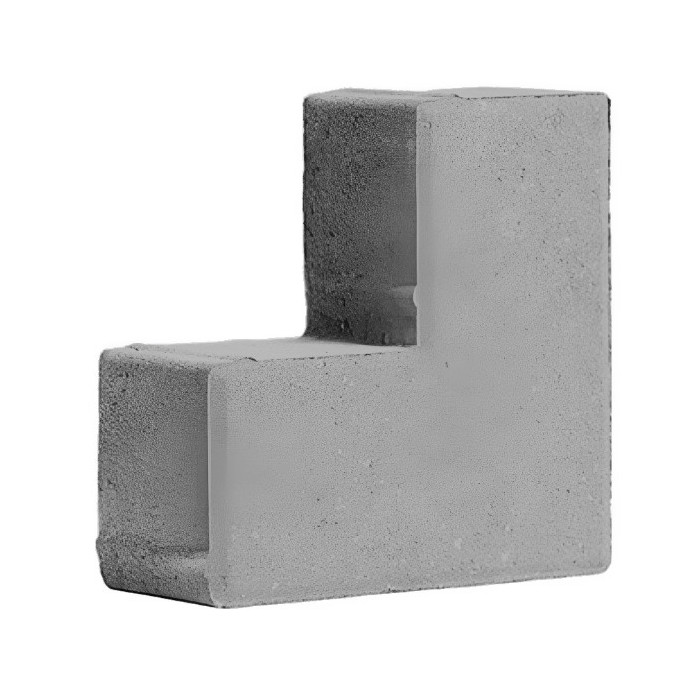 Фигурная тротуарная плитка Угол Серый